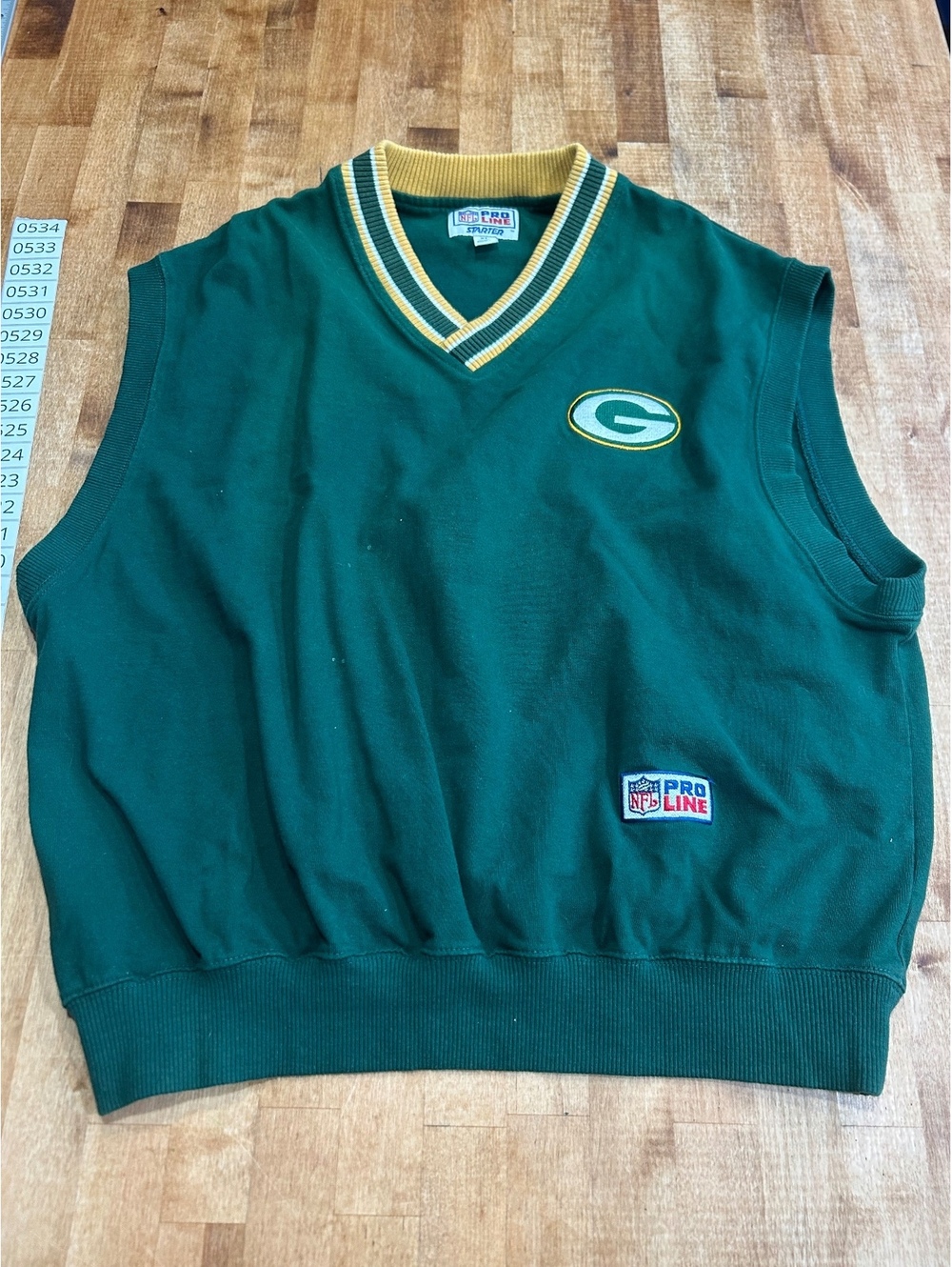 Vintage Green Bay Packers NFL Pro Line Starter Sleeveless Sweater Vest XL